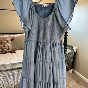 blue soul dresses Blue Floral Infinity Scarf  Heart & Soul Clothing Co
